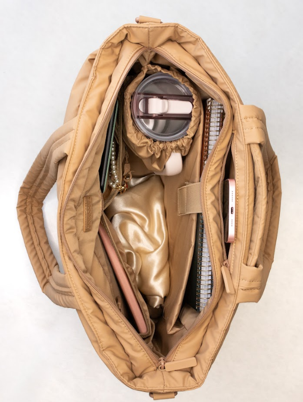 Tate Expandable Tote | Work, Travel and School Bag - Sand