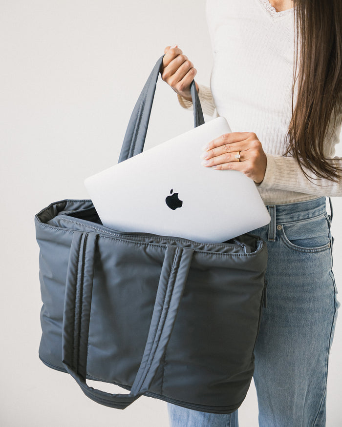 Tate Expandable Tote | Work, Travel and School Bag - Slate