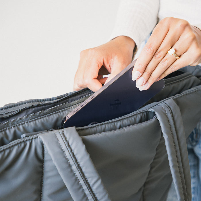 Tate Expandable Tote | Work, Travel and School Bag - Slate