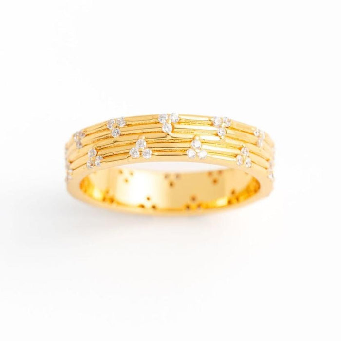Trio Stone CZ Ring