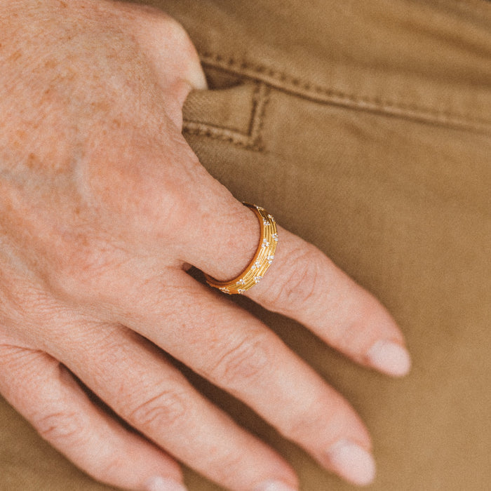 Trio Stone CZ Ring