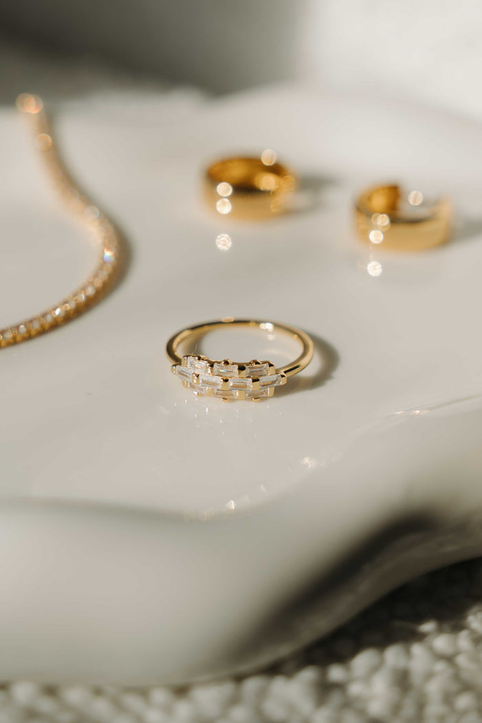 Triple Row CZ Ring