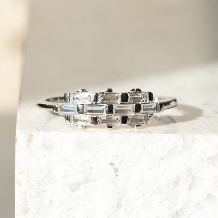 Triple Row CZ Ring