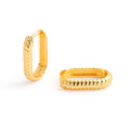 Twisted Rectangle Huggie Earring