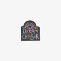 Vinyl sticker with 'Dream Chaser' text and rainbow design on a white background