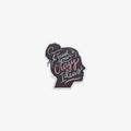 Vinyl sticker with silhouette of a head and 'Trust Your Crazy Ideas' text on a white background