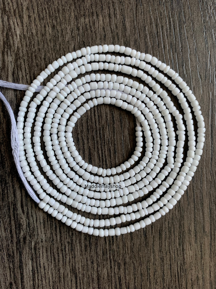 White Waist Bead | Body Jewelry | Waist Bead for Weight-loss 40-45”