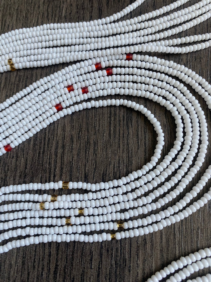 White Waist Bead