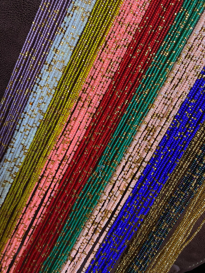 Wholesale Waist Beads – Bulk Multicolored Tie-On Strands (45”–50”)