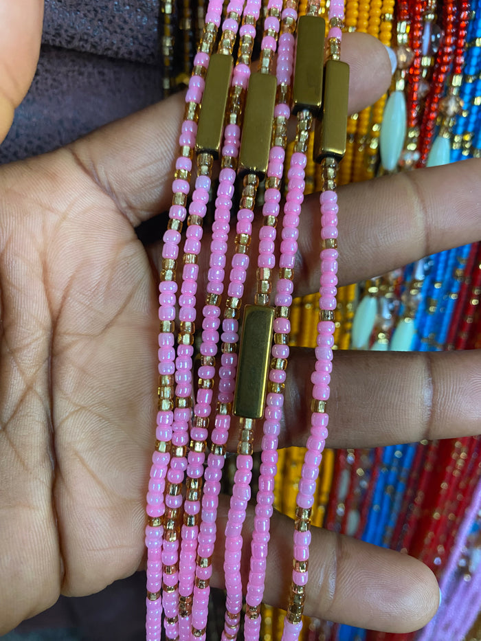 Wholesale Waist Beads – Bulk Multicolored Tie-On Strands (45”–50”)