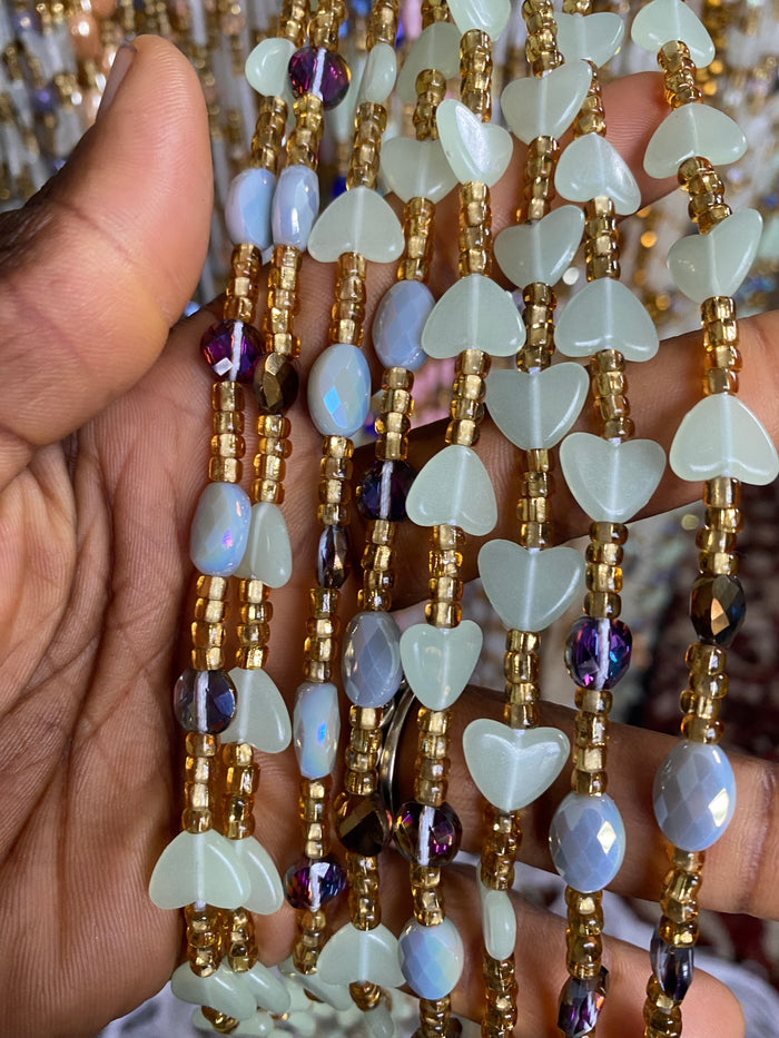 Wholesale Waist Beads | Glow in the dark | African Waist Beads for Resale | Randomly Chosen | 25 Waist Beads | 45"-50".