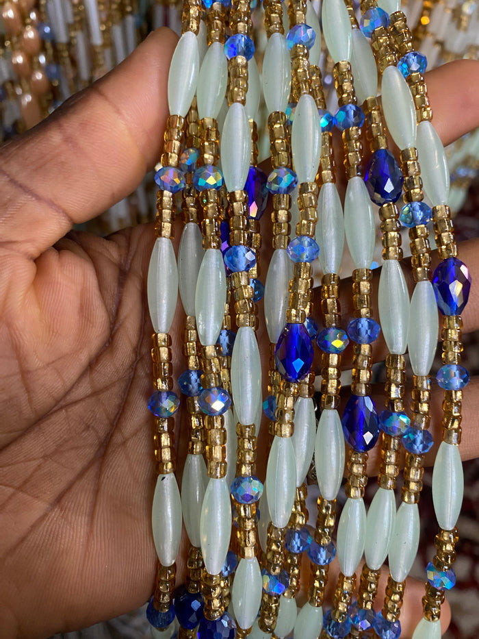 Wholesale Waist Beads | Glow in the dark | African Waist Beads for Resale | Randomly Chosen | 25 Waist Beads | 45"-50".