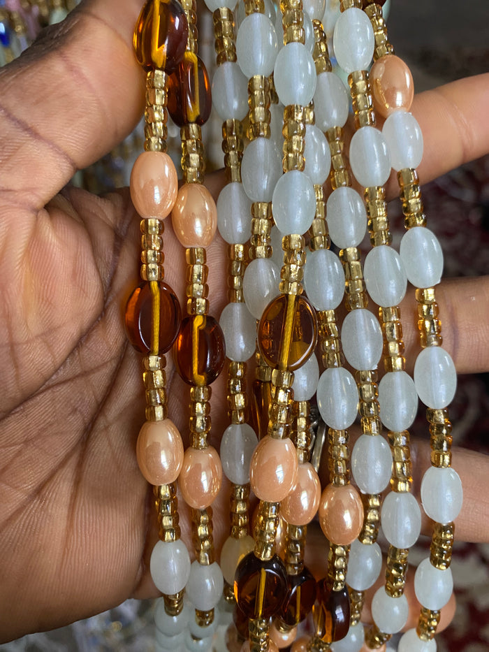 Wholesale Waist Beads | Glow in the dark | African Waist Beads for Resale | Randomly Chosen | 25 Waist Beads | 45"-50".