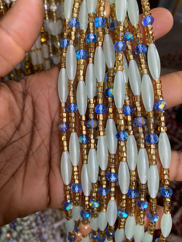Wholesale Waist Beads | Glow in the dark | African Waist Beads for Resale | Randomly Chosen | 25 Waist Beads | 45"-50".