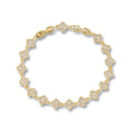 Wilfriede 14K Gold Trèfle Tennis Bracelet
