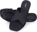 Women's Matte Colored Criss Cross Strap Sandal