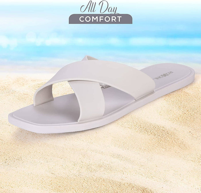 Women's Matte Colored Criss Cross Strap Sandal