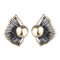 Wren Earrings with Woven Raffia