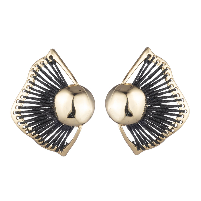 Wren Earrings with Woven Raffia