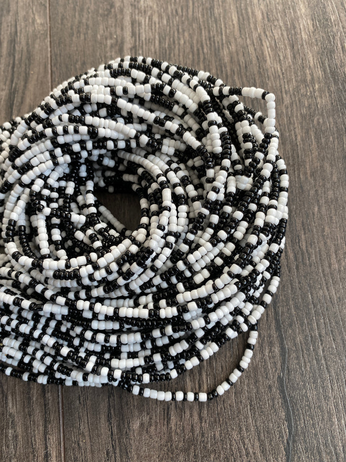 Zebra~ Waist Bead